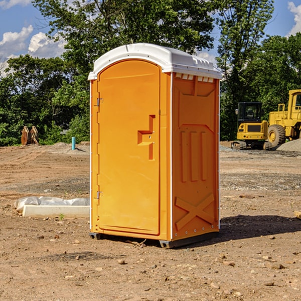 how often are the porta potties cleaned and serviced during a rental period in Amesville OH